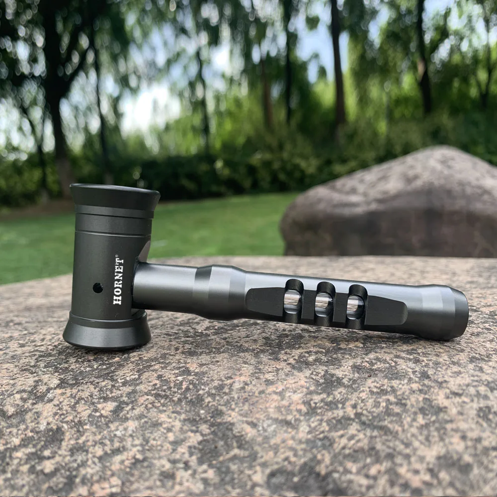 HORNET Aircraft Aluminum Smoking Pipe With Glass Handle 135MM Metal Tobacco Herb Smoke Pipes Accessories | Дом и сад