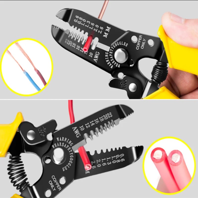 Портативные кусачки для снятия изоляции обжимной инструмент для кабелей для снятия изоляции и обжимки резак ручной инструмент с марганцевой стали для электрических