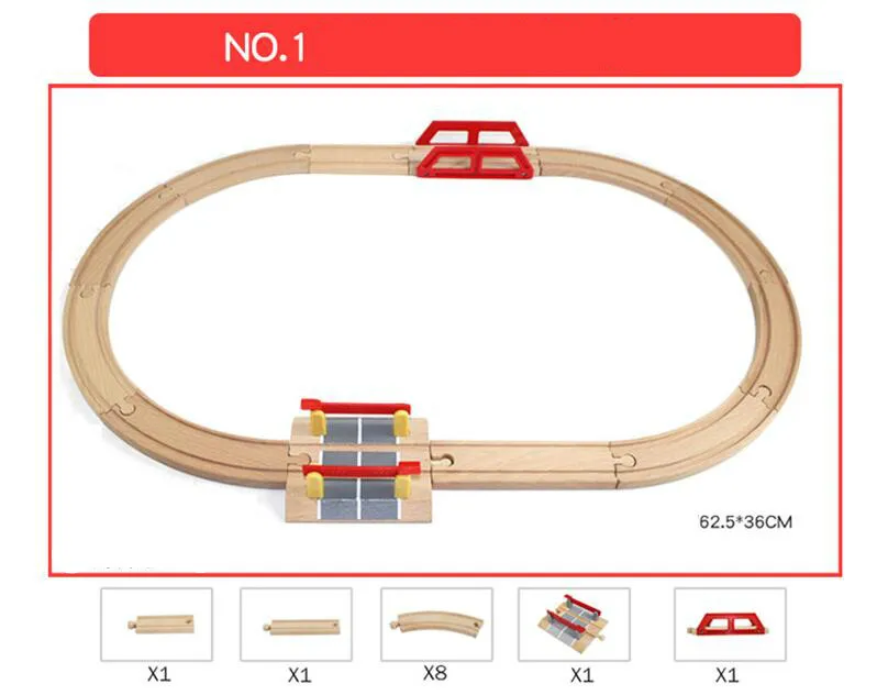 Edwone One Set Beech Wood Railway Vehicle Accessories Toys Wood Track Assembled Educational Toys Compatibel All Wood Track Biro Diecasts Toy Vehicles Aliexpress