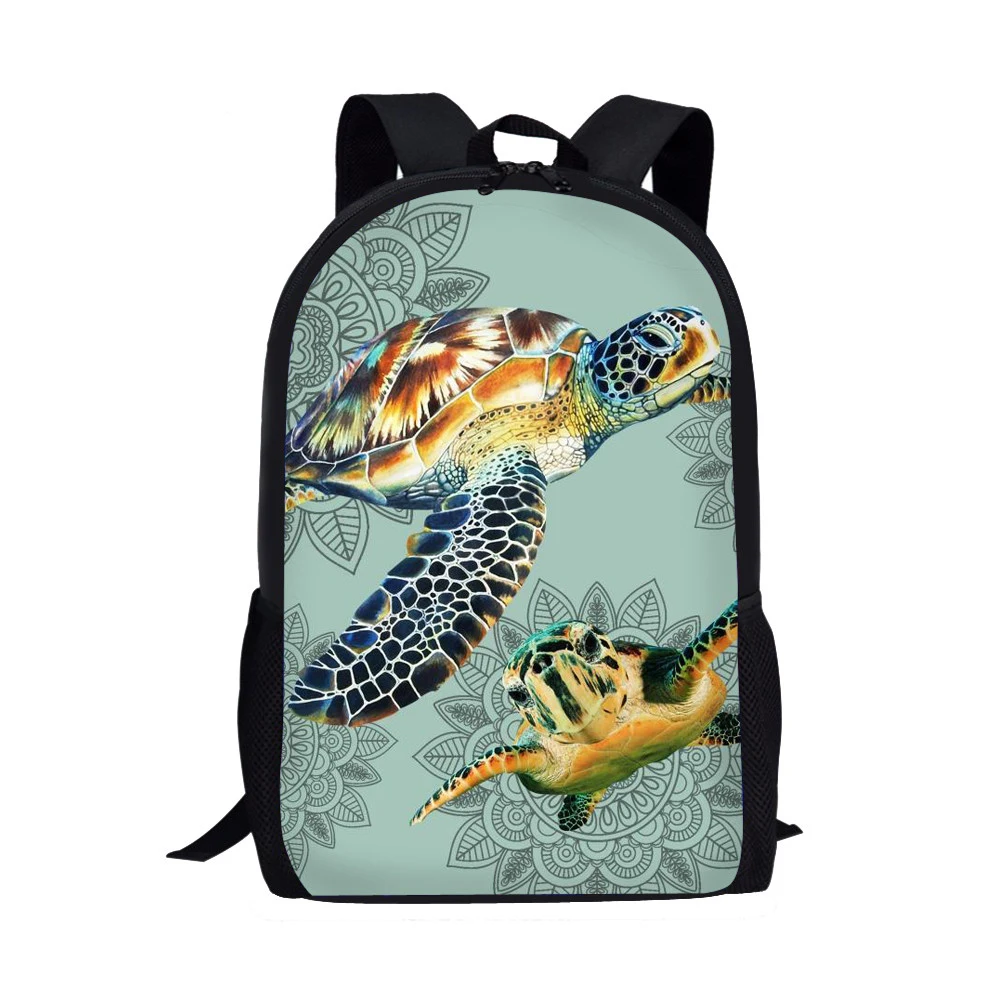 Sea Turtle Printed Boys Girls School Bags Children Backpack Unique Animals Teenage Girls Schoolbag Custom Bookbag