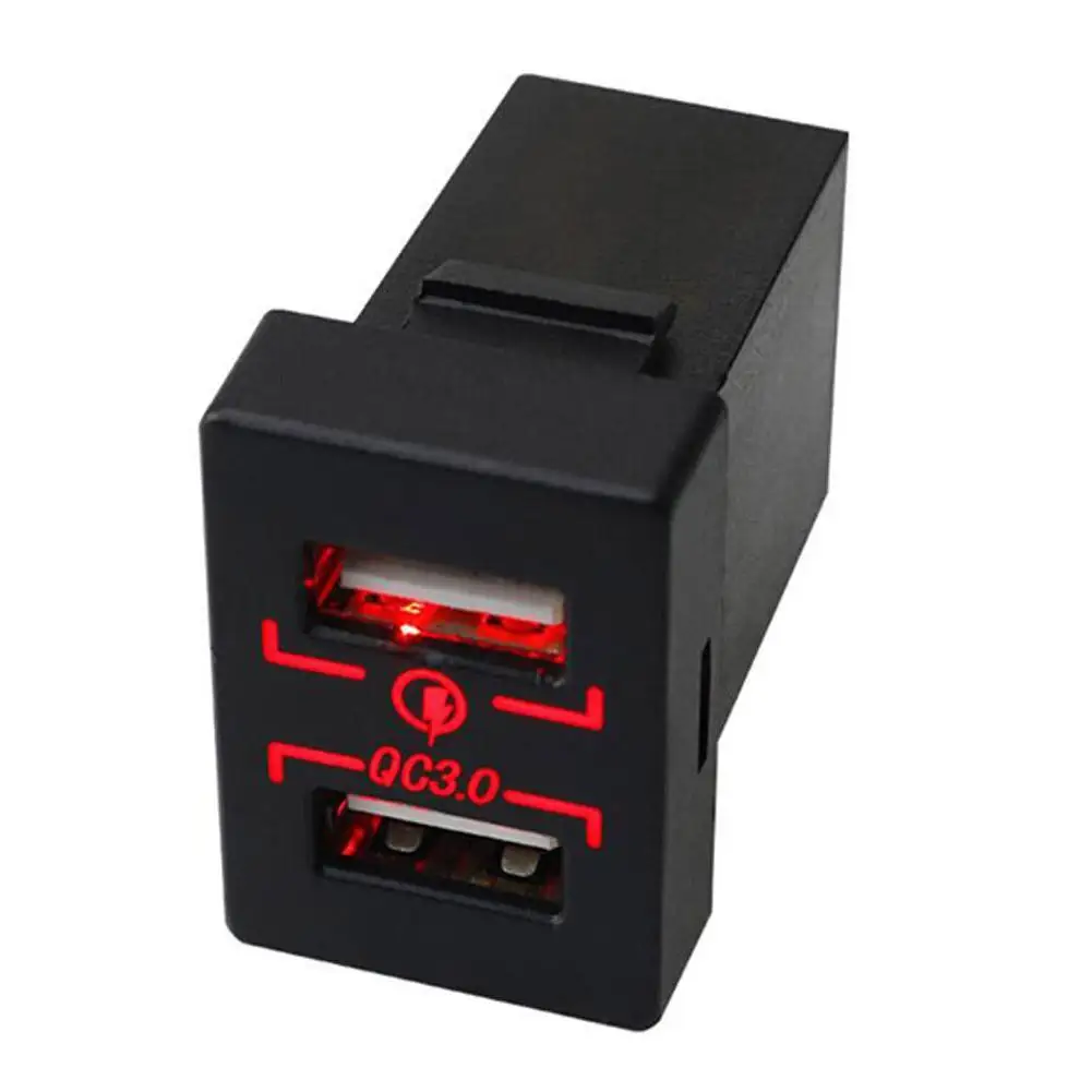 Автомобильное зарядное устройство с двумя USB портами QC 3 0|Кабели адаптеры и