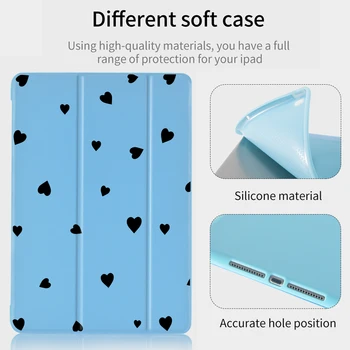

Love Heart iPad Cases For iPad Pro 11 2020 Funda Soft Silicone Back Coque Protective Covers iPad 7th Generation Case Mini 1 2 3
