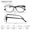 Stylish Rectangular Reading Glasses Spring Hinge Men Women HD Eyeglasses Diopter +0- -+600 2