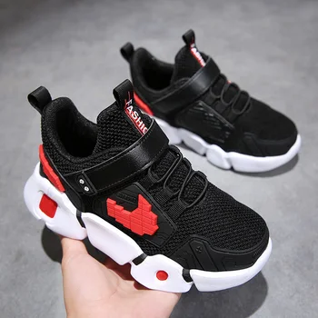 

2020 Spring Kids Sports Shoes Children mesh breathable Casual shoes Boys Patchwork sneakers Fashion Anti-Slippery light trainers