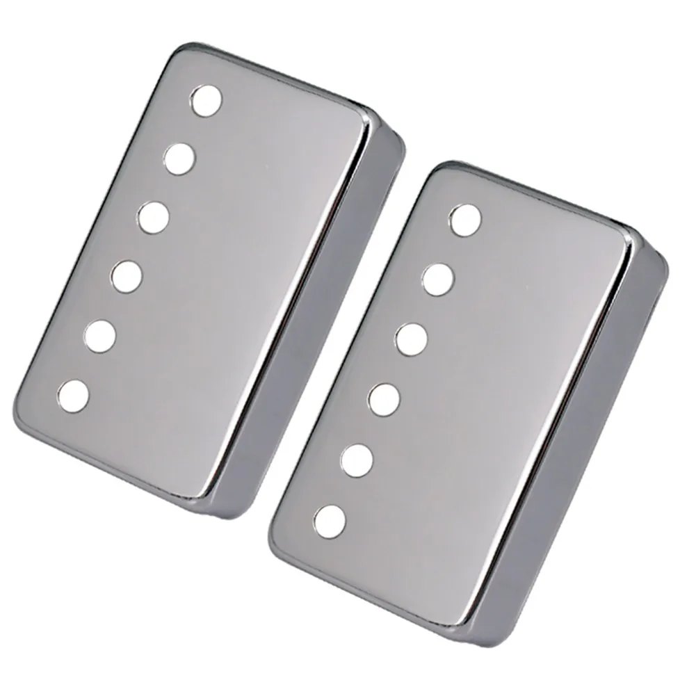 50/52mm Metal Humbucker Pickup Cover Metal Black Silver Guitar Parts Accessories For LP Style Electric Guitar Silver Black