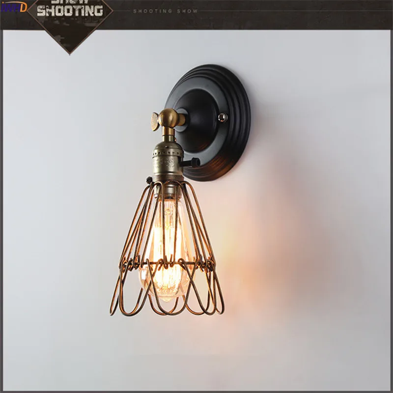 Vintage Loft Wall Lamps Iron Industrial Wall Lights Bedroom Bedside Light Wandlamp Fixtures For Home Decoration Restaurant Bar (9)