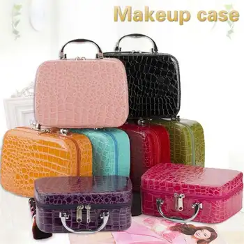 

Large Capacity Portable Cosmetic Bag With Mirror Ladies Makeup Storage Box Storage Bag Cosmetic Box Zipper Cosmetic Bag Handbags