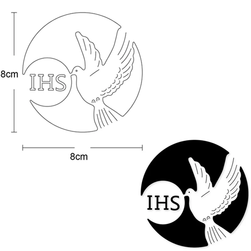 

Letter IHS pigeon dove metal cutting dies Stencils Dies for DIY dies Scrapbooking Decorative Embossing die cut Paper Card Making