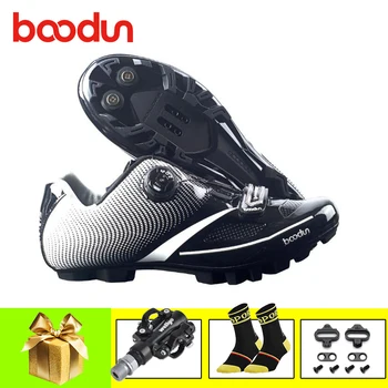 

BOODUN Mountain bike shoes 2019 Men women cycling shoes sapatilha ciclismo mtb self-locking breathable spd pedals riding shoes