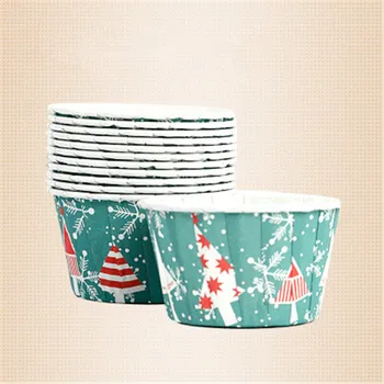 

Christmas Tree Snowflake Muffin Cupcake Paper Cups For Xmas Party Cupcake Wrapper Liner Baking Cups Pirottini Per Muffin Cases