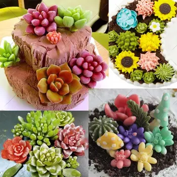 

Handmade 3D Succulent Plants Silicone Mold Polymer Clay Mold Art Caft Tools F3MD