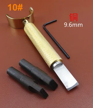 

1set Leather Craft Bearing Copper Adjustable Swivel Carving Knife Cutter & Blade Tool Set - Stamping Stylus Spoon Embossing Awl