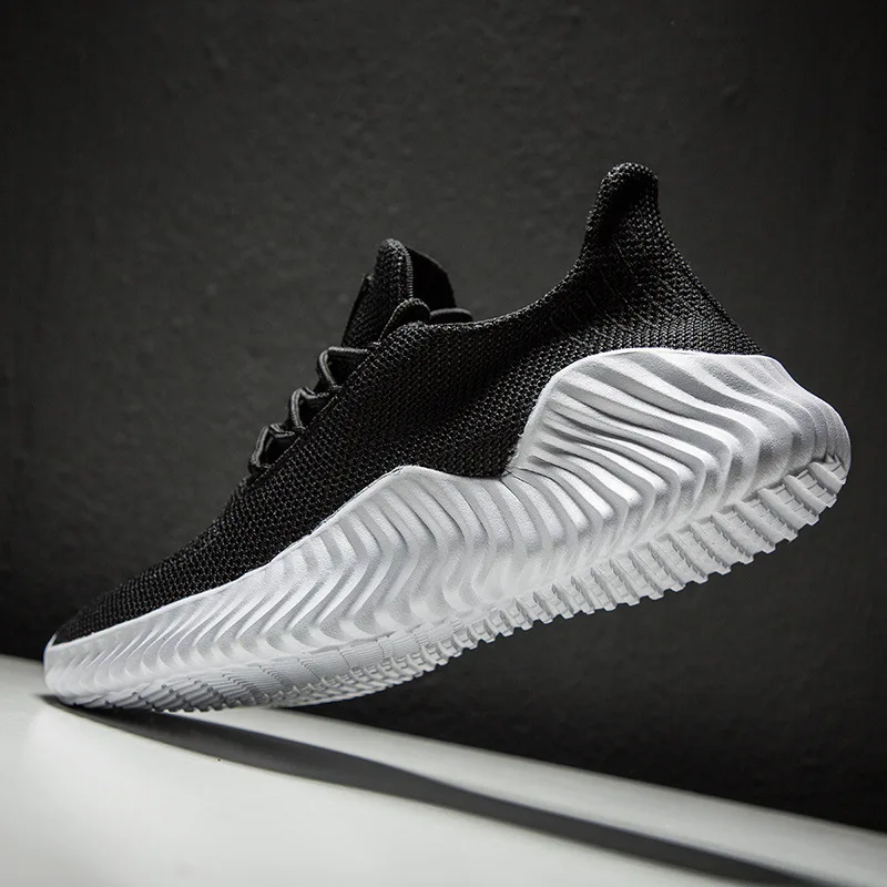 KAMUCC 2019 Sneakers Men Flyknit Breathable Casual Male Footwear Light Big Size Shoe Masculino Adulto Support Dropshipping 39-47