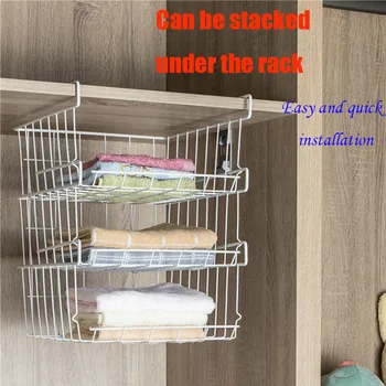 

Multifunctional Kitchenware Hanging storage rack suspension полка cupboard bookcase wardrobe Kitchen Storage Basket Home Décor