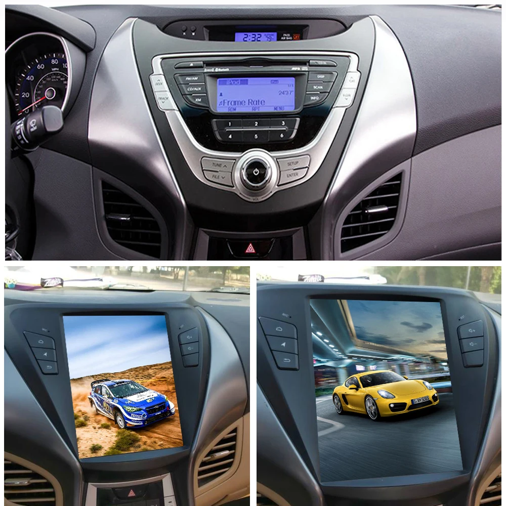 Sinosmart Tesla стиль Автомобильный GPS радио навигационный плеер для Hyundai Elantra 2012 I35 Avante MD