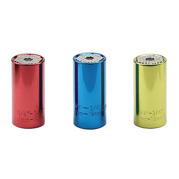 

Universal Torque Wrench Head Set Socket Sleeve 7-19mm Power Drill Ratchet Bushing Spanner Key Magic Multi Hand Tools