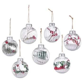 

1 Set 12 Pcs Christmas Tree Decoration Plastic Christmas Balls (Assorted Color)