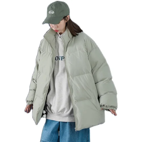 남성용 겨울 재킷, 두꺼운 파카, 따뜻한 코트, 스탠드 칼라, 단색 캐주얼 파카, 여성 패션, 새로운 스트리트웨어, 5XL 5