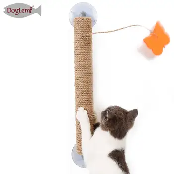 

Cat Scratching Post Sucker Cat Toy Scratcher for Window or Wall