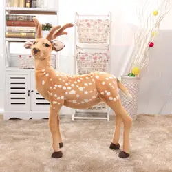100 см стоящий Лось жираф пятнистый олень с углом Имитация животных Модель Дети крепление рождественские украшения плюшевые игрушки для