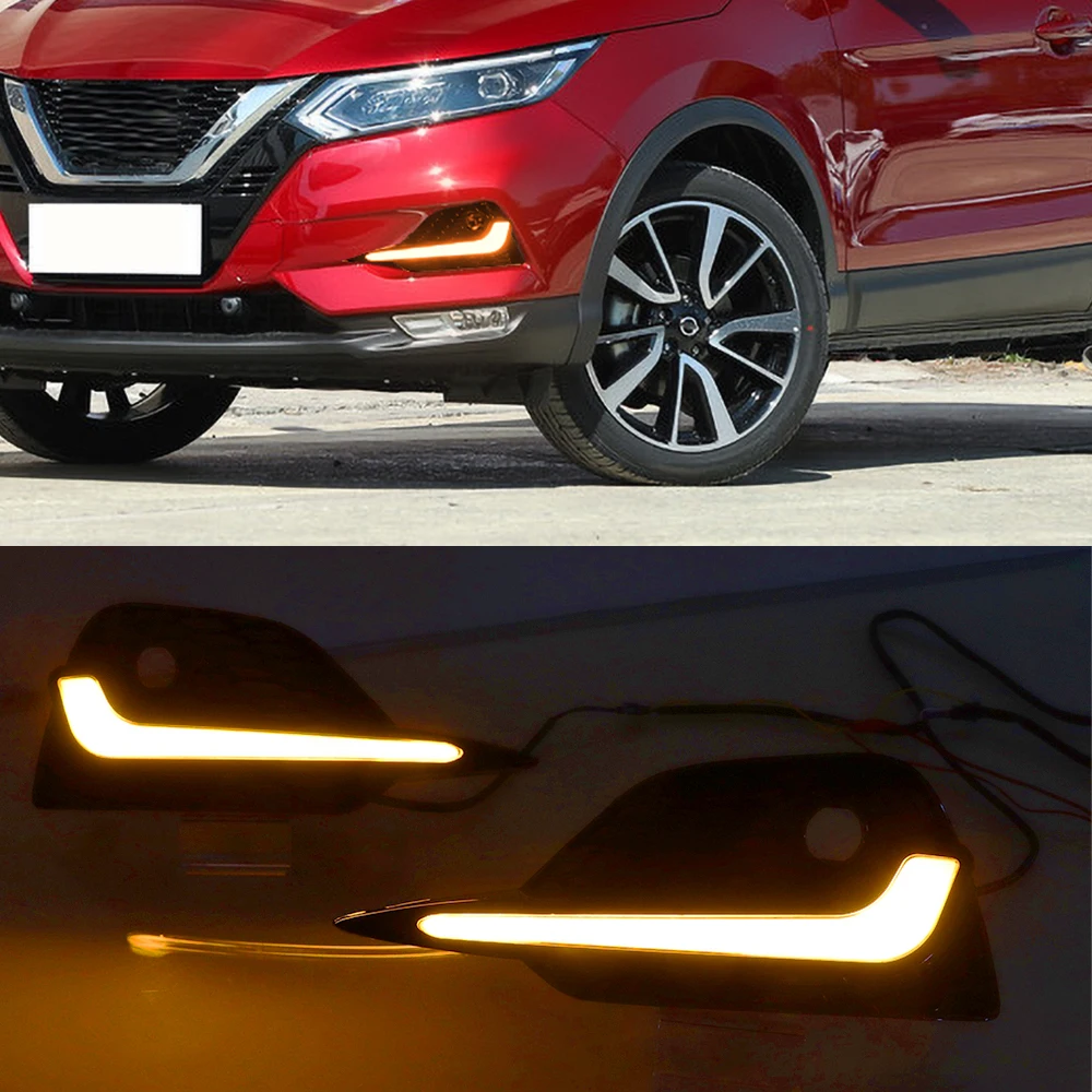 2 шт. Светодиодный дневной светильник для Nissan Qashqai 2019 2020 динамического отложным