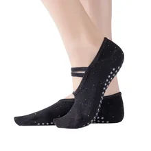 Йога Socks1 пары нескользящие носки для пилатеса с балетными ремешками силиконовые зажимы для фитнеса спортзала спортивные носки тапочки защитная накладка для танцев носки