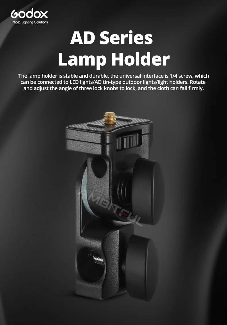 AD-E2 E Holder Bracket with 1/4" Screw On The Top to Hold AD200 AD200PRO AD300P