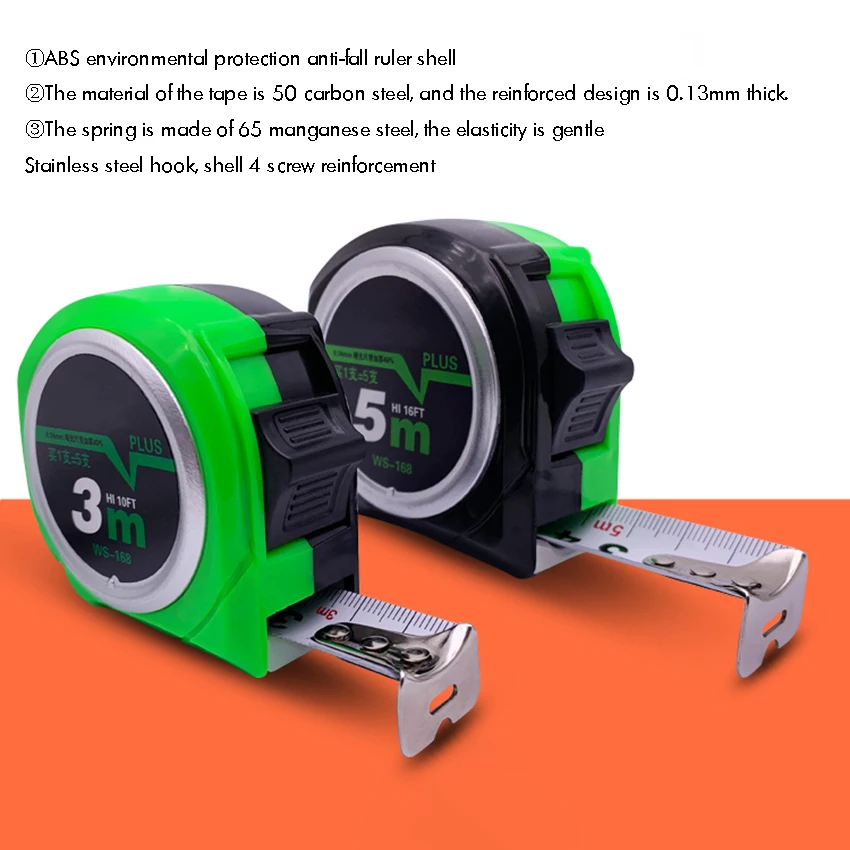 Measuring Tape Telescopic Carbon Steel Tape Measure 3 5 7 5 10 Meters With Movable Hook Wrist Strap For Construction Home Aliexpress Tools