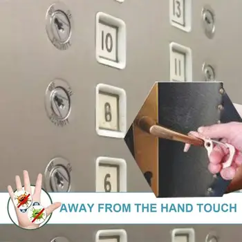 

Multifunctional Anti-contact Key Chain Elevator Door Opening Artifact Portable Sanitary Metal Door Opener Daily Necessities