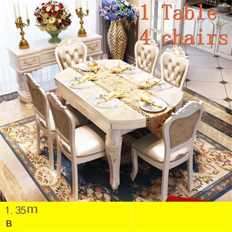 Eet Tafel Tavolo Da Pranzo Escrivaninha Tisch Meja Makan Обеденный набор, деревянный европейский стол, стол для столовой - Цвет: Version W