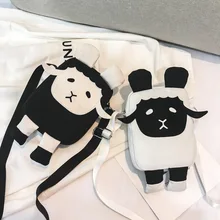 Милая Детская сумка на одно плечо, монетница, персональная Милая Овечка, мультяшная сумка-мессенджер для девочек, детские аксессуары, маленький кошелек