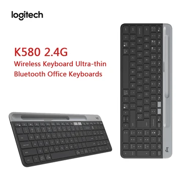 

Logitech K580 2.4G Wireless Keyboard Ultra-thin Bluetooth Office Keyboards for Computer Tablet Unifying Dual Mode Multi-Device