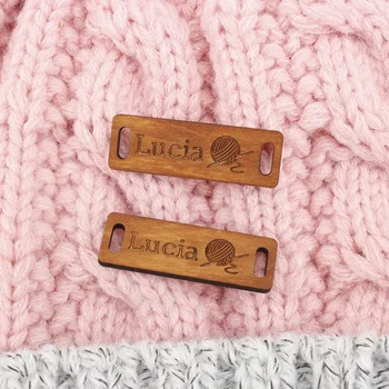 

Custom Tags,Wooden labels, personalized tags, knit labels, Custom Name, Handmade, Custom Design, Name Tags (WD1444)