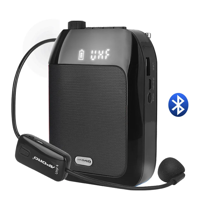 Amplificador de Voz sem Fio Portátil para Ensino Guia de Aula Megafone com Disco em u Bluetooth Promoção Microfone Uhf - Image 2