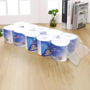 

10roll 3ply Soft Toilet Paper White Toilet Tissue Hollow Replacement Roll Paper Print Clean Cleaning Kitchen Toilet Tissue #0320