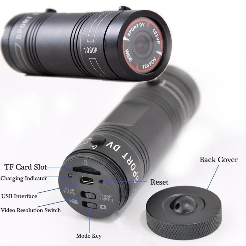 DV рекордер видеокамера мини видео рекордер для наружной охоты металлический шлем камера FHD 1080P фонарь пистолет камера головная Камера пуля