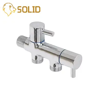 

Double Outlet Outdoor Garden Faucet for Shower Head Toilet Sink Basin Water Heater Angle Valve Brass Bathroom Accessories