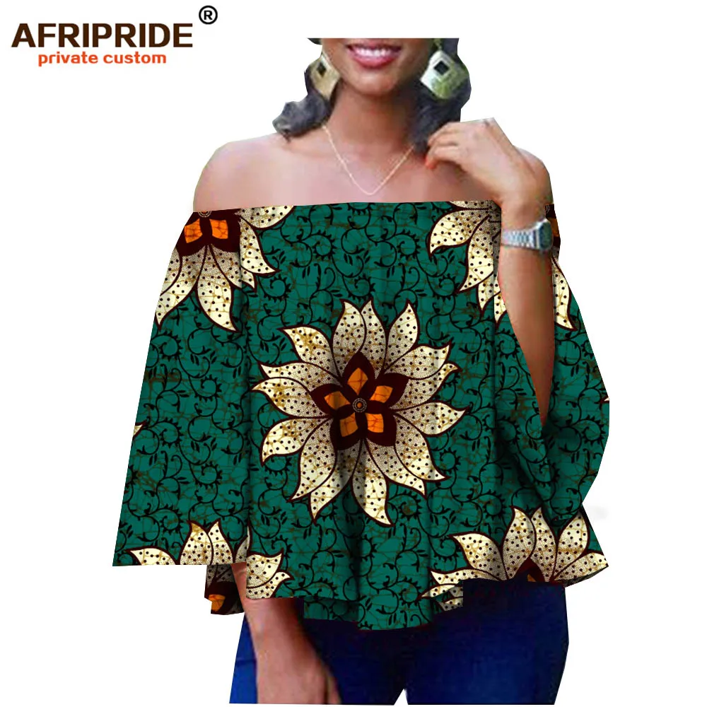 Весенняя блестящая кофта в африканском стиле для женщин AFRIPRIDE, сшитая с рукавом три четверти, Женская Повседневная рубашка A1822004 - Цвет: 529J