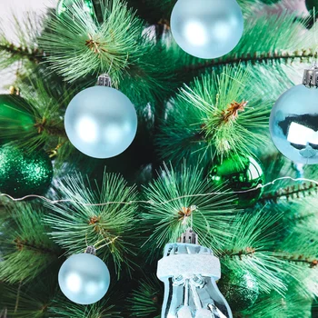 

60pcs Christmas Tree Ball Painted Ball Bright Light Ball Christmas Tree Decoration for Festival Christmas