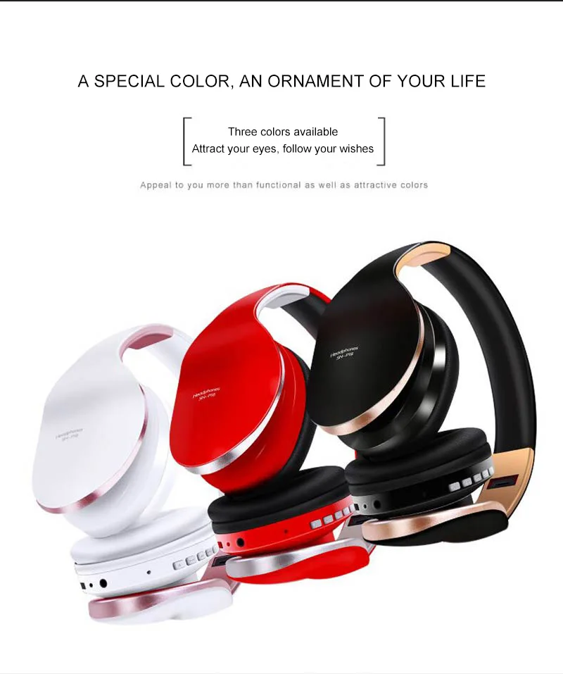 PunnkFunnk Wireless Headset Bluetooth Headpone 5.0 Foldablel Deep Bass Stereo Noise Reduction Gaming Earphone For Mobile PC Xbox
