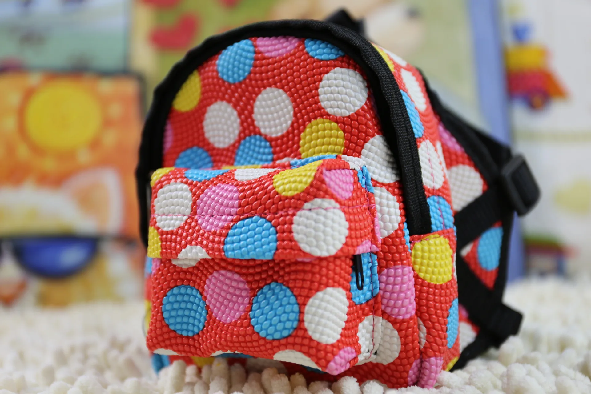 朱莉圆点宠物背包书包 (32)