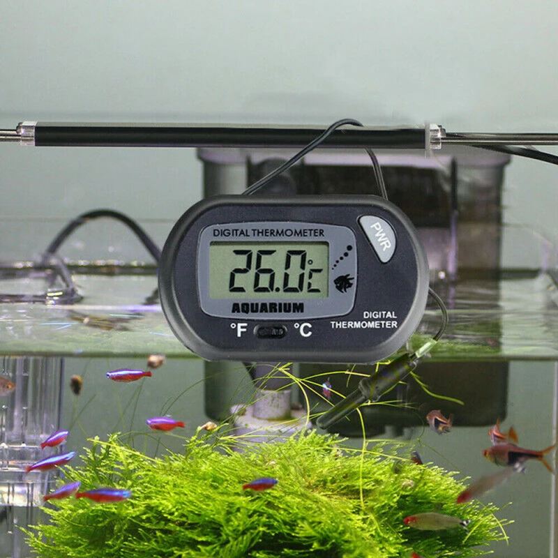 Waterproof LCD Digital Fish Tank Aquarium Thermometer Submersible Water Temperature Meter Fish Tank Temperature Control Tools