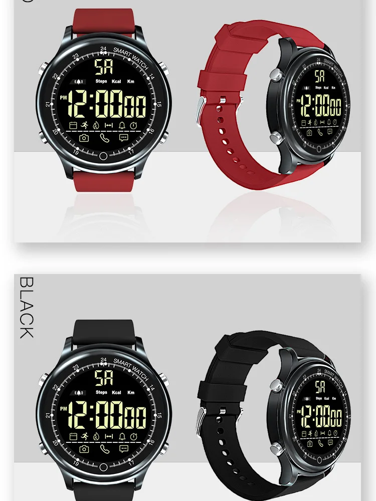 EX28 Смарт-часы водонепроницаемые IP68 5ATM Шагомер напоминание о сообщениях ультра-долгий режим ожидания для плавания спортивные часы трекер