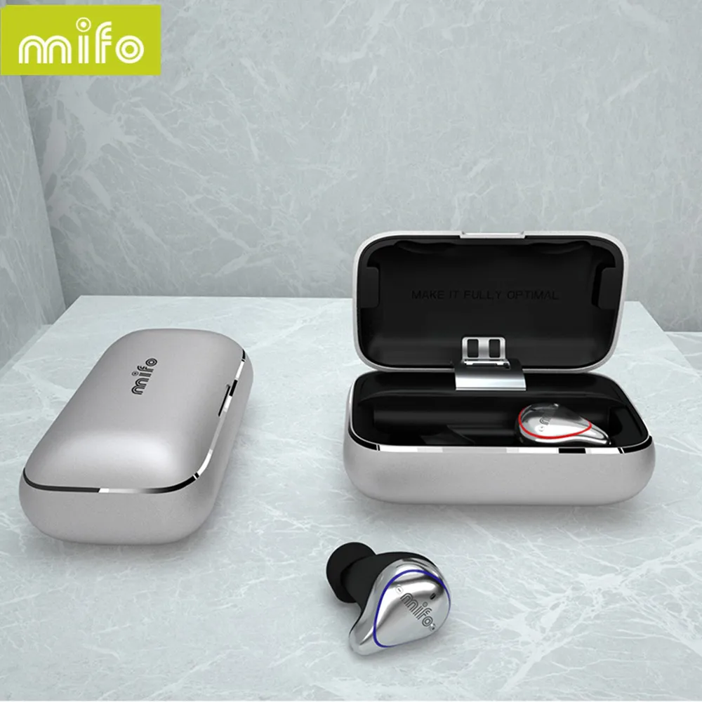 Profession Silver Mifo o5 PLUS Mini Bluetooth 5,0, наушники, настоящие беспроводные наушники, Hands Free, Спортивная стереогарнитура, Tws, водонепроницаемые наушники для бега - Цвет: Profession Silver