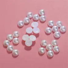 

10000Pcs/BagSmall Size Round Shape Semicircle Flatback Pearls Glue Crafts Decor Simulated-Pearl Jewelry Studs for Women