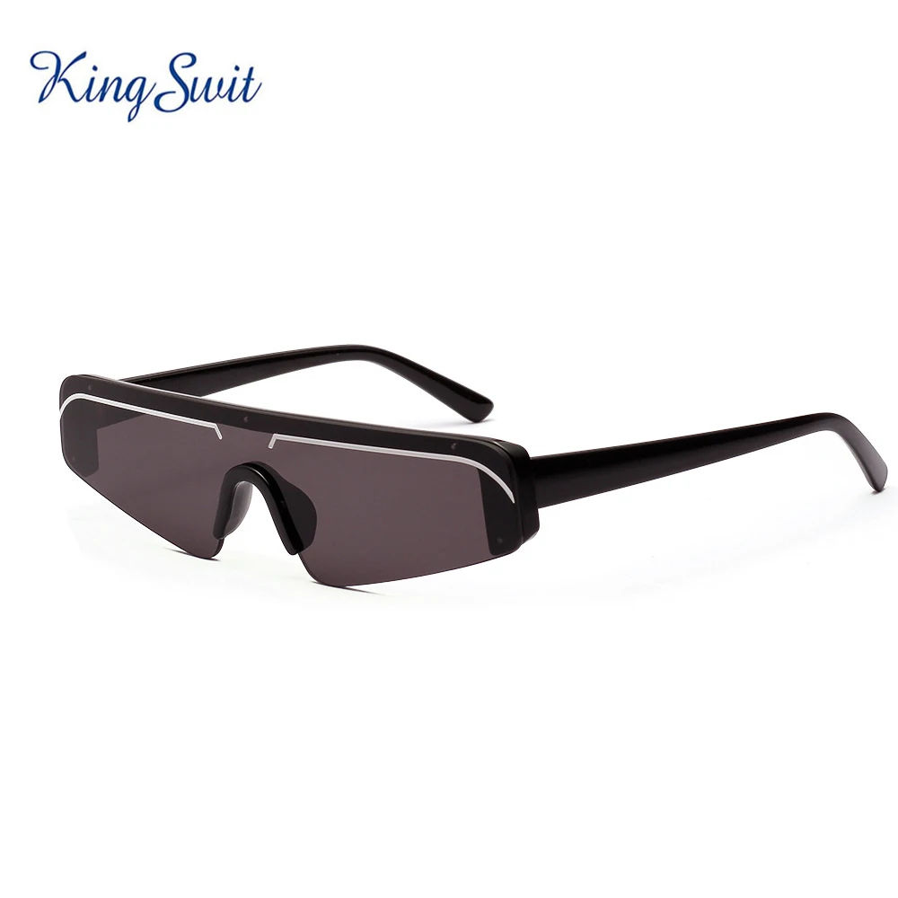 Kingswit Новые солнцезащитные очки без оправы высокого качества Модные солнцезащитные очки для женщин маленькие очки женские очки дизайнерские бренды люксовые