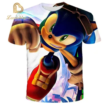

3D Print Children Sonic The Hedgehog Boys Girls Tops Tees Cartoon Design Funny T-Shirts Mario Kids Clothes Summer Casual