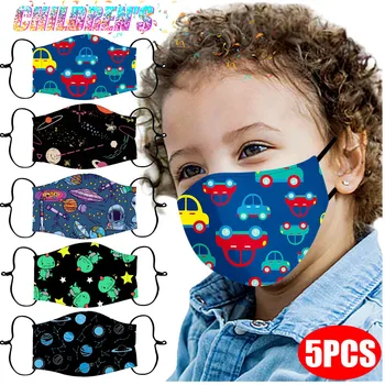 

5PC Children's mascarilla infantil Windproof Reusable Face Mask Dustproof Star printing mascarillas Washable Adjustable Masque