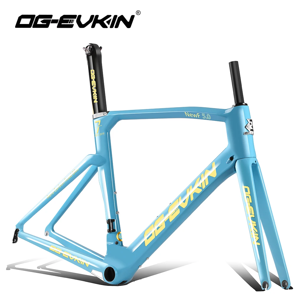 OG EVKIN CF017 T1000 карбоновая рама для шоссейного велосипеда UD Глянцевая BB386 Di2 и