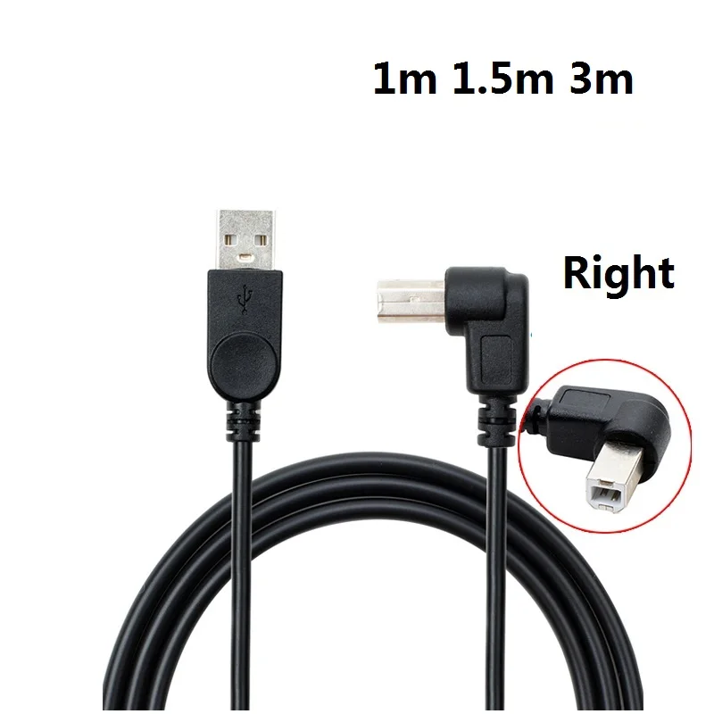 Высокоскоростной Кабель USB 2,0 A Male-B Male Printer Line Transfer компьютерный кабель-удлинитель вверх вниз левый и правый локоть линия
